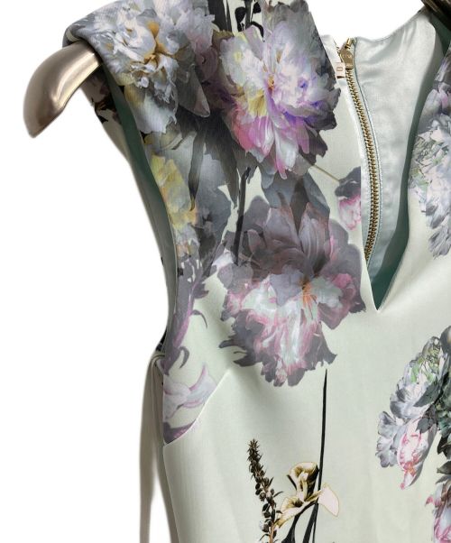 ted baker（テッドベーカー）ted baker (テッドベーカー) Bavaria Torchlit floral dress スカイブルー サイズ:SIZE 0の古着・服飾アイテム