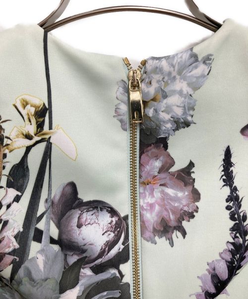 ted baker（テッドベーカー）ted baker (テッドベーカー) Bavaria Torchlit floral dress スカイブルー サイズ:SIZE 0の古着・服飾アイテム