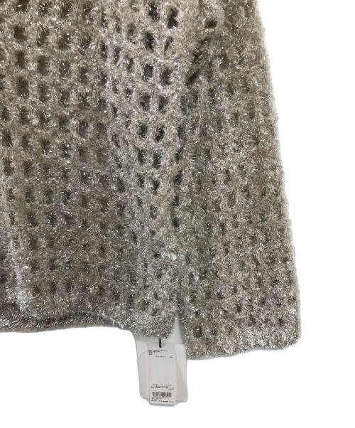 MIESROHE（ミースロエ）MIESROHE (ミースロエ) シャイニーディープネックアイレットニット グレー サイズ:Free 未使用品の古着・服飾アイテム