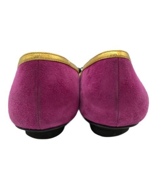 GUCCI（グッチ）GUCCI (グッチ) BEEモチーフスウェードパンプス ピンク サイズ:SIZE 36の古着・服飾アイテム