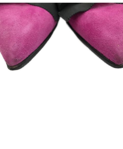 GUCCI（グッチ）GUCCI (グッチ) BEEモチーフスウェードパンプス ピンク サイズ:SIZE 36の古着・服飾アイテム