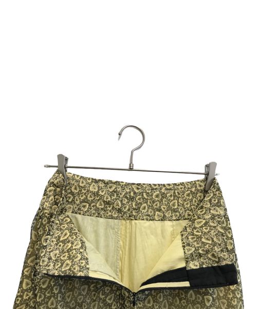 HaaT（ハート）Haat (ハート イッセイ ミヤケ) 総柄スカート イエロー サイズ:SIZEMの古着・服飾アイテム