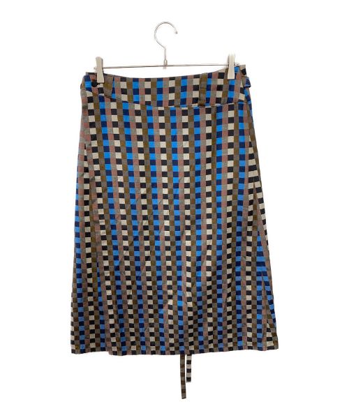 HaaT（ハート）HaaT (ハート イッセイ ミヤケ) ラップスカート マルチカラー サイズ:２の古着・服飾アイテム