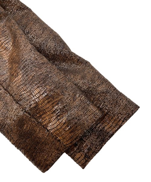 GKITALIYA（イタリヤ）GKITALIYA (イタリヤ) パイソン加工ジャケット ブラウン サイズ:7の古着・服飾アイテム