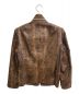 GKITALIYA (イタリヤ) パイソン加工ジャケット ブラウン サイズ:7：4000円