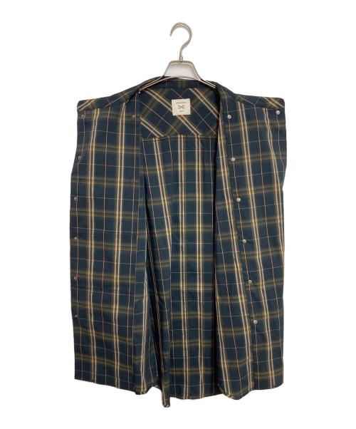 ENDRECHERI（エンドリケリー）ENDRECHERI (エンドリケリー) ZOZO (ゾゾ) チェック柄オープンシャツ ダークグリーン サイズ:FREEの古着・服飾アイテム