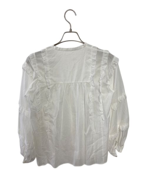 ANAYI（アナイ）ANAYI (アナイ) フリルカラーレスブラウス ホワイト サイズ:38の古着・服飾アイテム