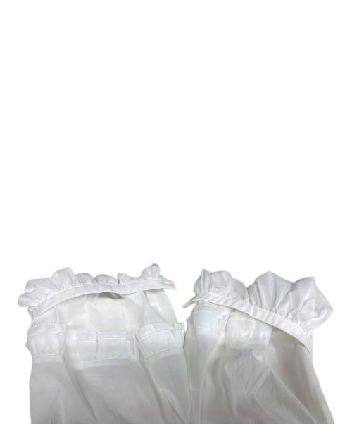 ANAYI（アナイ）ANAYI (アナイ) フリルカラーレスブラウス ホワイト サイズ:38の古着・服飾アイテム