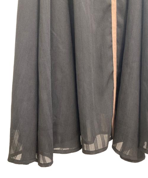 LAGUNA MOON（ラグナムーン）LAGUNA MOON (ラグナムーン) バイカラーパイピングワンピース ブラック×ブラウン サイズ:Sの古着・服飾アイテム