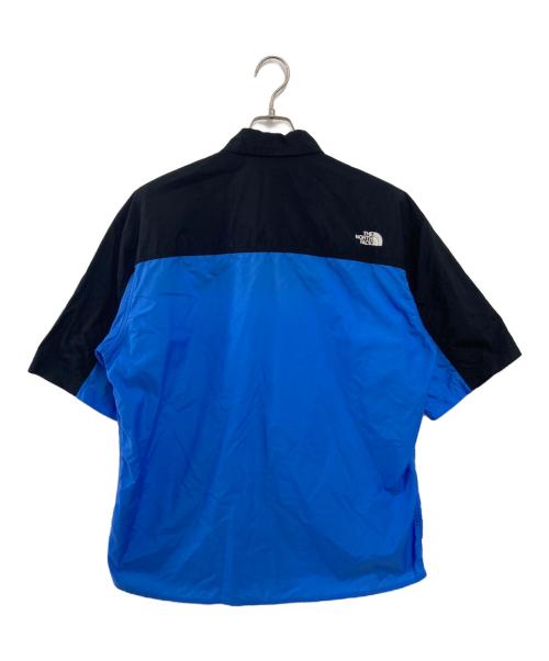 THE NORTH FACE（ザ ノース フェイス）THE NORTH FACE (ザ ノース フェイス) ショートスリーブヌプシシャツ ブルー×ブラック サイズ:XLの古着・服飾アイテム