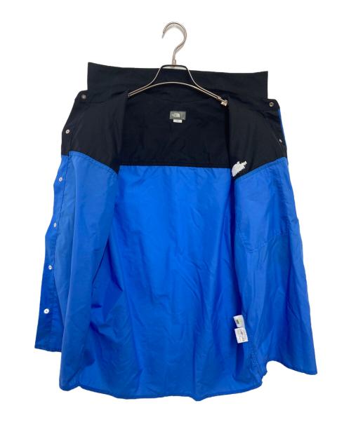 THE NORTH FACE（ザ ノース フェイス）THE NORTH FACE (ザ ノース フェイス) ショートスリーブヌプシシャツ ブルー×ブラック サイズ:XLの古着・服飾アイテム