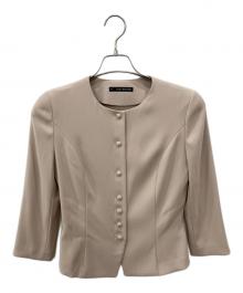 FOXEY NEWYORK（フォクシーニューヨーク）の古着「ライトカラーレスジャケット」｜ベージュ