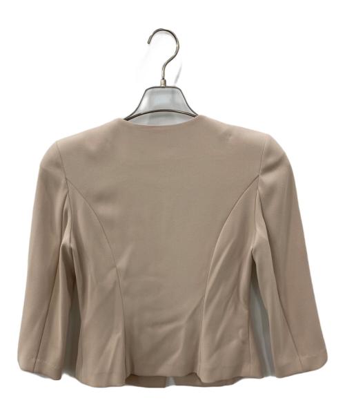 FOXEY NEWYORK（フォクシーニューヨーク）FOXEY NEWYORK (フォクシーニューヨーク) ライトカラーレスジャケット ベージュ サイズ:38の古着・服飾アイテム