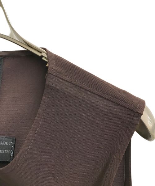 PRADA（プラダ）PRADA (プラダ) ノースリーブワンピース ブラウン サイズ:38の古着・服飾アイテム