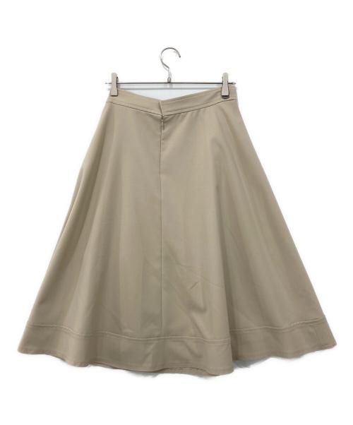 M'S GRACY（エムズグレイシー）M'S GRACY (エムズグレイシー) パール付フレアスカート ベージュ サイズ:40 未使用品の古着・服飾アイテム
