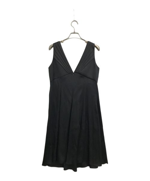 ARMANI COLLEZIONI（アルマーニ コレツィオーニ）ARMANI COLLEZIONI (アルマーニ コレツィオーニ) シルクノースリーブワンピース ブラック サイズ:42 未使用品の古着・服飾アイテム