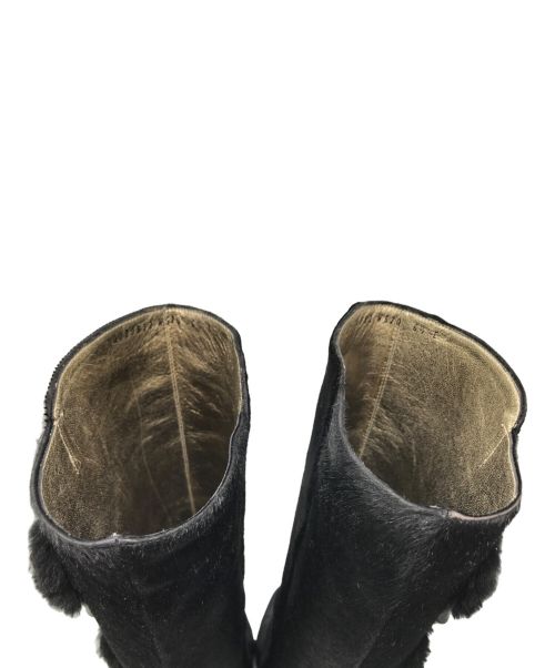 Salvatore Ferragamo（サルヴァトーレ フェラガモ）Salvatore Ferragamo (サルヴァトーレ フェラガモ) ハラコトグルブーツ ブラック サイズ:SIZE 6 1/2の古着・服飾アイテム