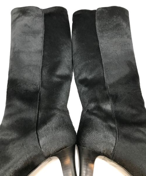 Salvatore Ferragamo（サルヴァトーレ フェラガモ）Salvatore Ferragamo (サルヴァトーレ フェラガモ) ハラコトグルブーツ ブラック サイズ:SIZE 6 1/2の古着・服飾アイテム