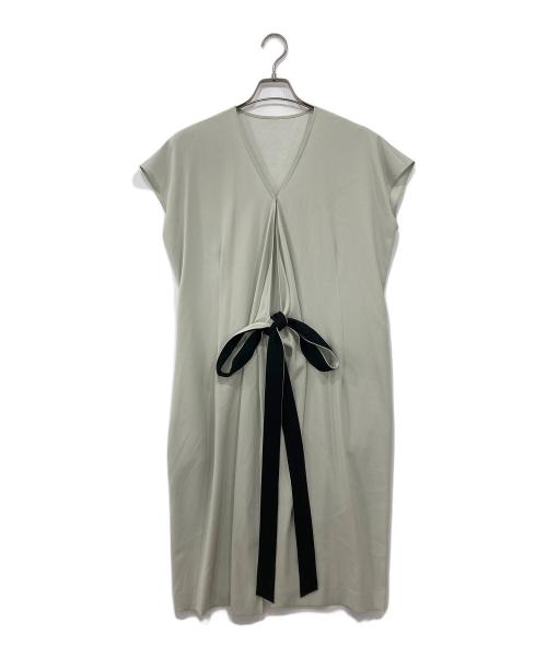 Decade BEIGE（ディケイドベイジ）Decade BEIGE (ディケイドベイジ) CINDYカシュクールワンピース グリーン サイズ:8の古着・服飾アイテム