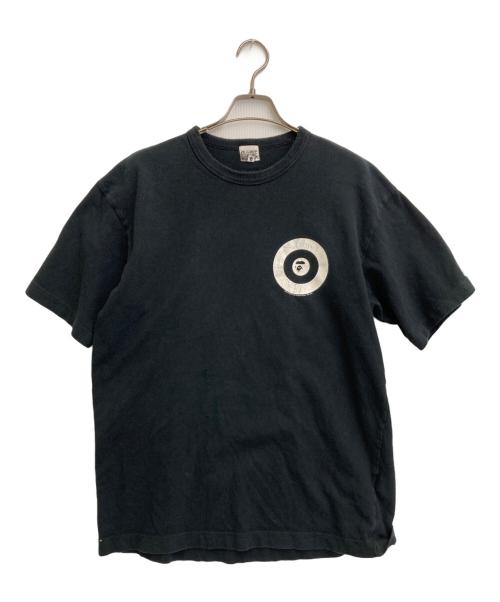 BAPE BY A BATHING APE（ベイプバイアベイシングエイプ）BAPE BY A BATHING APE (ベイプバイアベイシングエイプ) マルチロゴプリントTシャツ ブラック サイズ:Lの古着・服飾アイテム