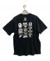 BAPE BY A BATHING APE (ベイプバイアベイシングエイプ) マルチロゴプリントTシャツ ブラック サイズ:L：5000円