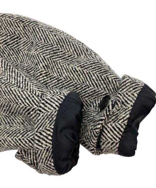 RING JACKET（リングジャケット）RING JACKET (リングジャケット) カシミヤ混Pコート ホワイト×ブラック サイズ:48の古着・服飾アイテム