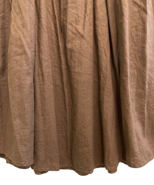 nest Robe（ネストローブ）nest Robe (ネストローブ) UpcycleLino SQUARE DRESS ブラウン サイズ:freeの古着・服飾アイテム