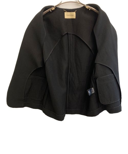 Curensology（カレンソロジー）Curensology (カレンソロジー) ウールリネンベスト ブラック サイズ:freeの古着・服飾アイテム