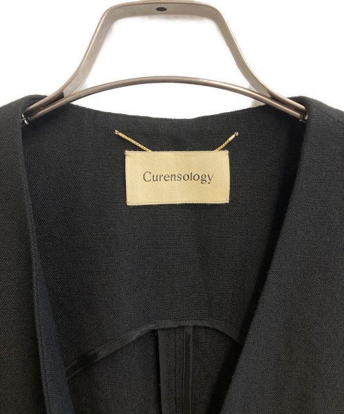 Curensology（カレンソロジー）Curensology (カレンソロジー) ウールリネンベスト ブラック サイズ:freeの古着・服飾アイテム