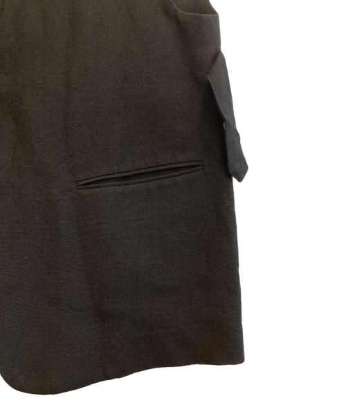 Curensology（カレンソロジー）Curensology (カレンソロジー) ウールリネンベスト ブラック サイズ:freeの古着・服飾アイテム