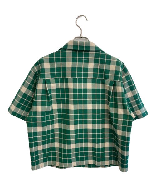 MM6 Maison Margiela（エムエムシックスメゾンマルジェラ）MM6 Maison Margiela (エムエムシックス メゾンマルジェラ) オープンカラーシャツ グリーン サイズ:40の古着・服飾アイテム