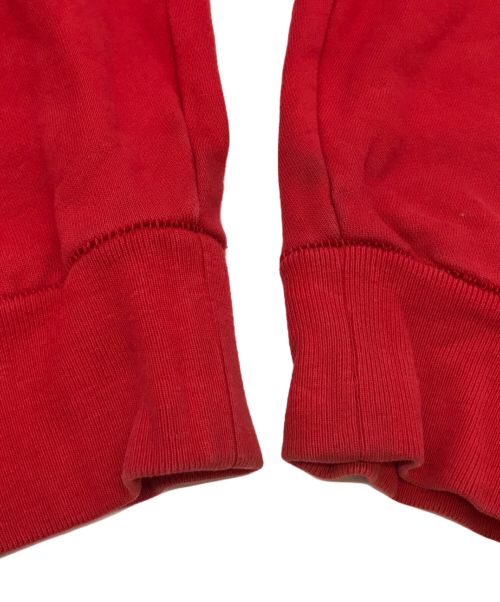 XANDER ZHOU（ザンダーゾウ）XANDER ZHOU (ザンダーゾウ) ハーフジップスウェット レッド サイズ:46の古着・服飾アイテム