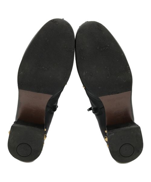 SEE BY CHLOE（シーバイクロエ）SEE BY CHLOE (シーバイクロエ) スタッズブーツ ブラック×ゴールド サイズ:38の古着・服飾アイテム