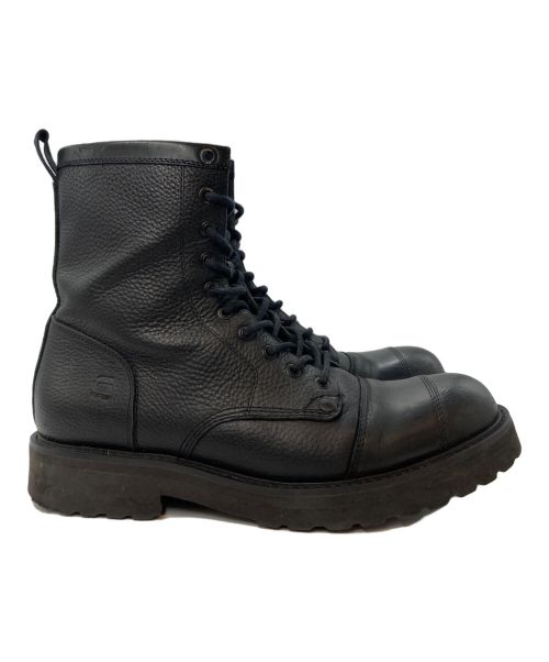 G-STAR RAW（ジースターロゥ）G-STAR RAW (ジースターロゥ) PRESTINGレザーブーツ ブラック サイズ:26.5cmの古着・服飾アイテム