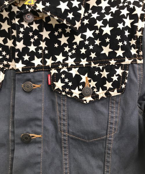 Hysteric Glamour（ヒステリックグラマー）Hysteric Glamour (ヒステリックグラマー) 3PATTERN MIX スクラッチジャケット グレー サイズ:Sの古着・服飾アイテム