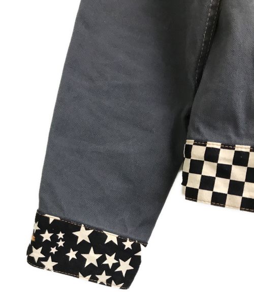 Hysteric Glamour（ヒステリックグラマー）Hysteric Glamour (ヒステリックグラマー) 3PATTERN MIX スクラッチジャケット グレー サイズ:Sの古着・服飾アイテム