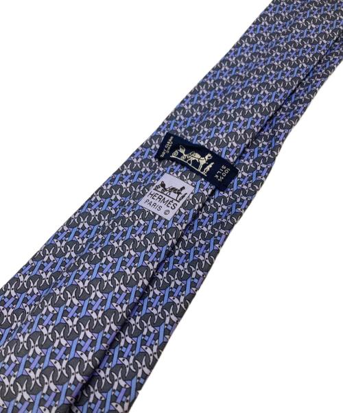 HERMES（エルメス）HERMES (エルメス) 総柄ネクタイ ブルー サイズ:-の古着・服飾アイテム