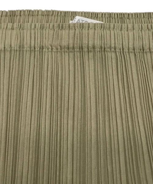 PLEATS PLEASE（プリーツプリーズ）PLEATS PLEASE (プリーツプリーズ) フリンジプリーツスカート ベージュ サイズ:5の古着・服飾アイテム