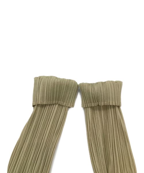 PLEATS PLEASE（プリーツプリーズ）PLEATS PLEASE (プリーツプリーズ) フリンジプリーツブラウス ベージュ サイズ:3の古着・服飾アイテム