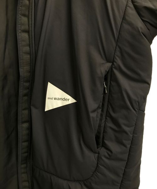 and wander（アンドワンダー）and wander (アンドワンダー) top fleece coat ブラック サイズ:L/XLの古着・服飾アイテム