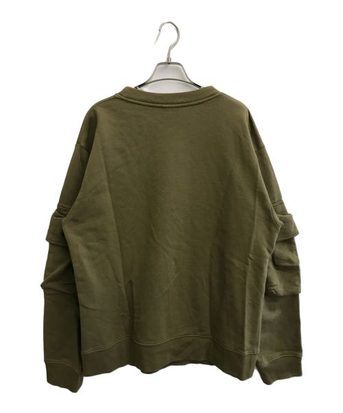 DRIES VAN NOTEN（ドリスヴァンノッテン）DRIES VAN NOTEN (ドリスヴァンノッテン) クルーネックスウェット オリーブ サイズ:SIZE Lの古着・服飾アイテム