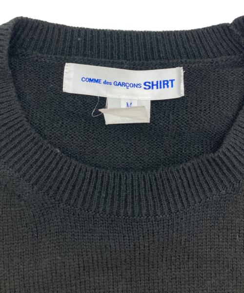 COMME des GARCONS SHIRT（コムデギャルソンシャツ）COMME des GARCONS SHIRT (コムデギャルソンシャツ) コントラストセーター ブラック サイズ:Mの古着・服飾アイテム