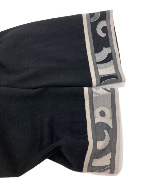 LEONARD（レオナール）LEONARD (レオナール) ウールシルクカーディガン ホワイト×ブラック サイズ:ＬＬの古着・服飾アイテム