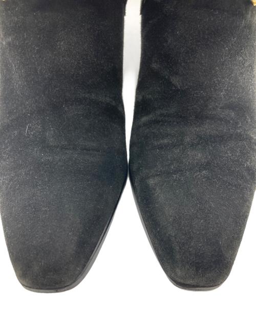 VERSACE（ヴェルサーチェ）VERSACE (ヴェルサーチェ) メデューサバックルスウェードブーツ ブラック サイズ:35の古着・服飾アイテム