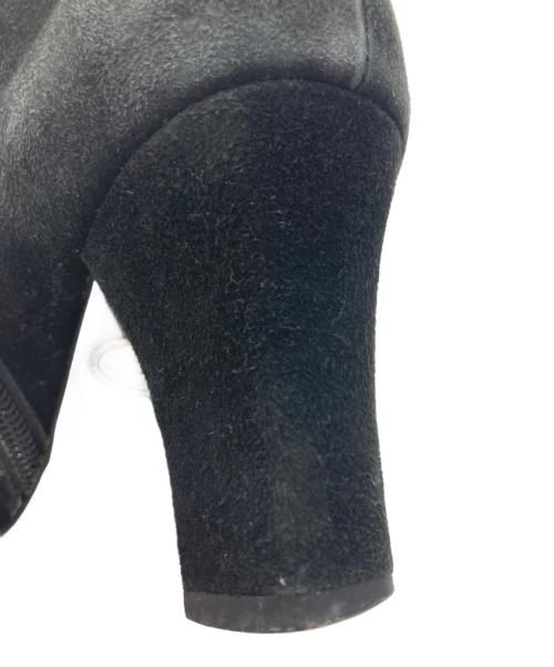 VERSACE（ヴェルサーチェ）VERSACE (ヴェルサーチェ) メデューサバックルスウェードブーツ ブラック サイズ:35の古着・服飾アイテム