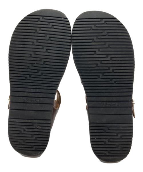 AURORA SHOES（オーロラシューズ）AURORA SHOES (オーロラシューズ) オイルドレザーサンダル ブラウン サイズ:6の古着・服飾アイテム