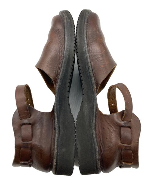 AURORA SHOES（オーロラシューズ）AURORA SHOES (オーロラシューズ) オイルドレザーサンダル ブラウン サイズ:6の古着・服飾アイテム
