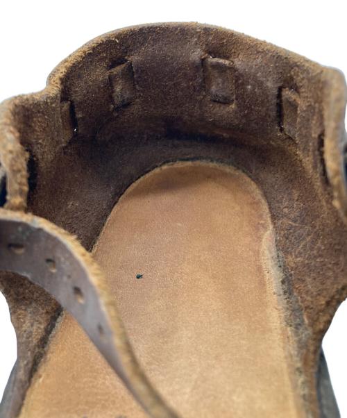 AURORA SHOES（オーロラシューズ）AURORA SHOES (オーロラシューズ) オイルドレザーサンダル ブラウン サイズ:6の古着・服飾アイテム