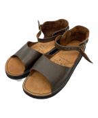 AURORA SHOESオーロラシューズ）の古着「レザーサンダル」｜ブラウン