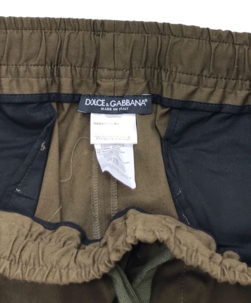 DOLCE & GABBANA（ドルチェ＆ガッバーナ）DOLCE & GABBANA (ドルチェ＆ガッバーナ) サイドロゴイージーパンツ カーキ サイズ:50の古着・服飾アイテム